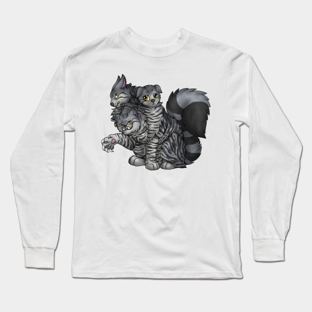 CerPURRus: Grey Tabby Long Sleeve T-Shirt by spyroid101